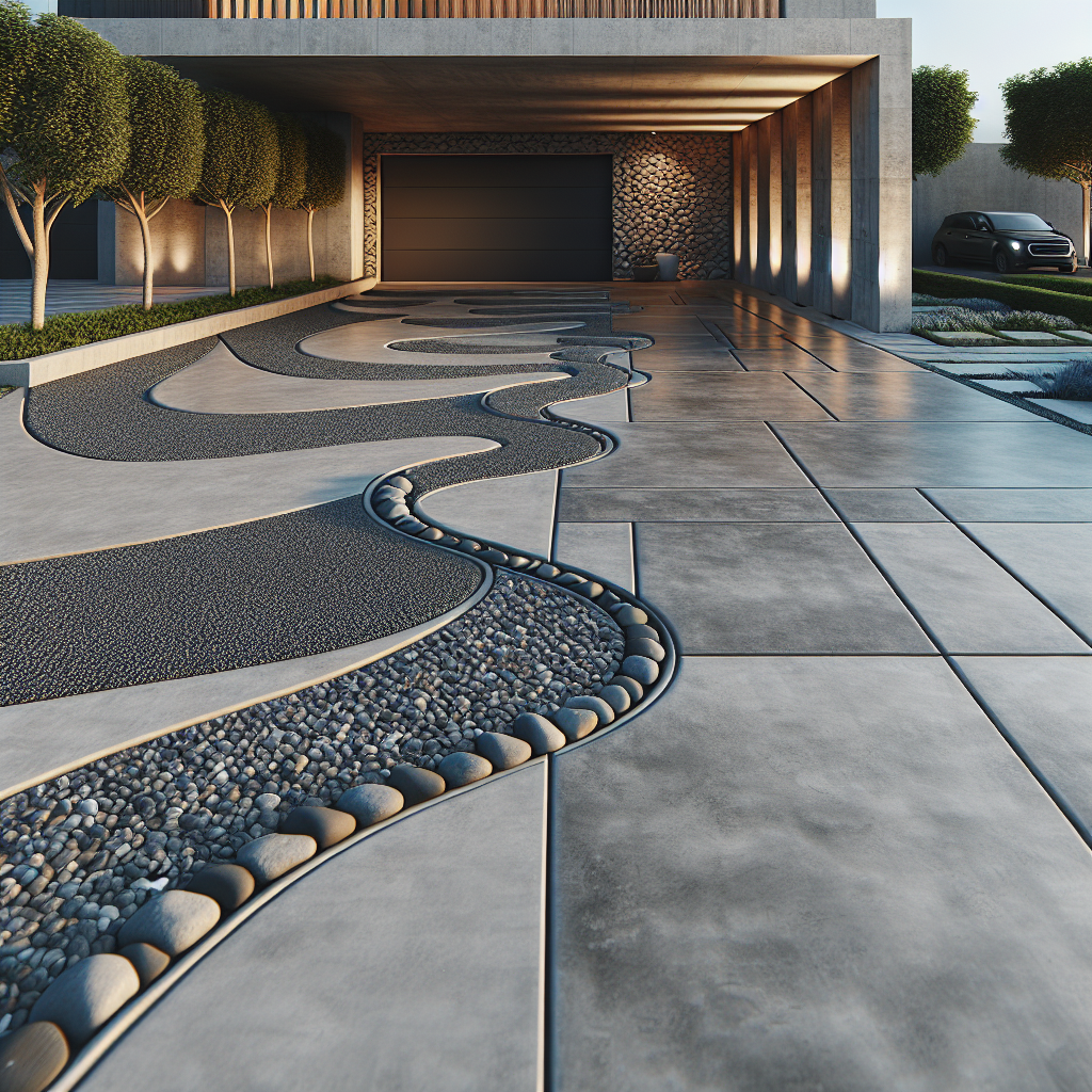 Stained Concrete Driveway