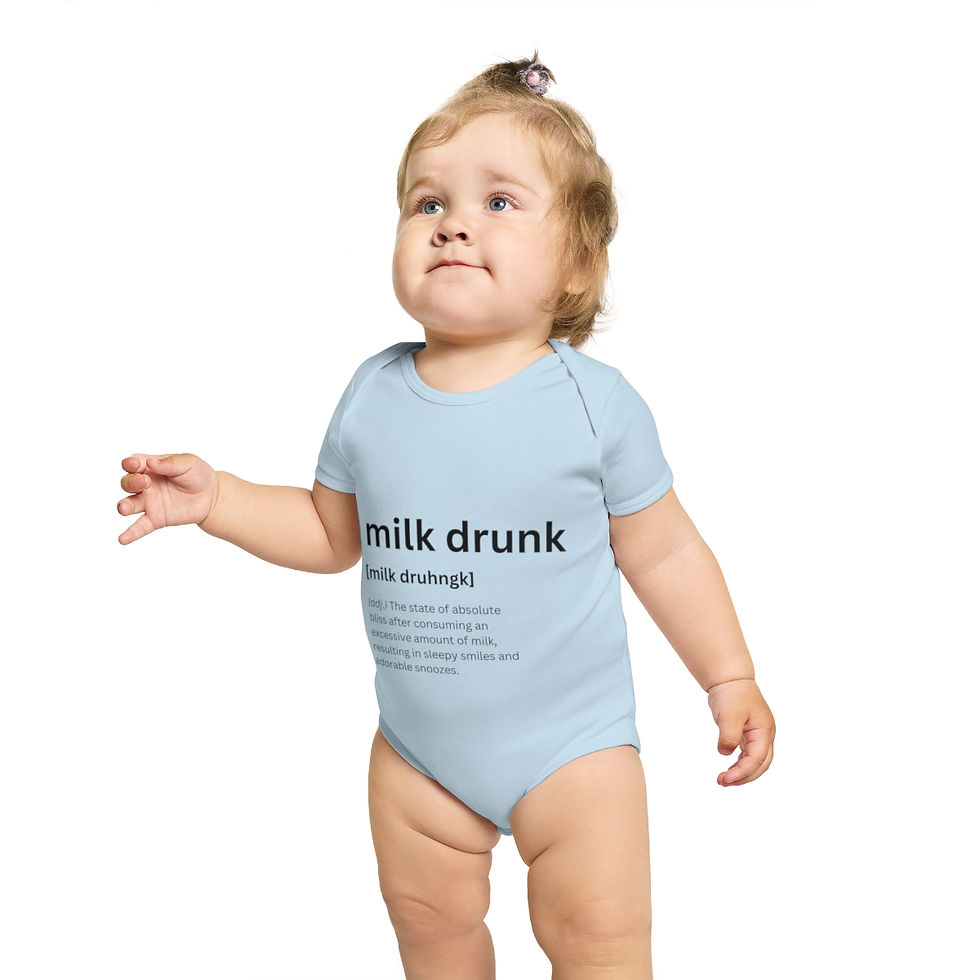 Thumbnail: Milk Drunk Newborn Bodysuit Short Sleeve Baby Shower Gift 
