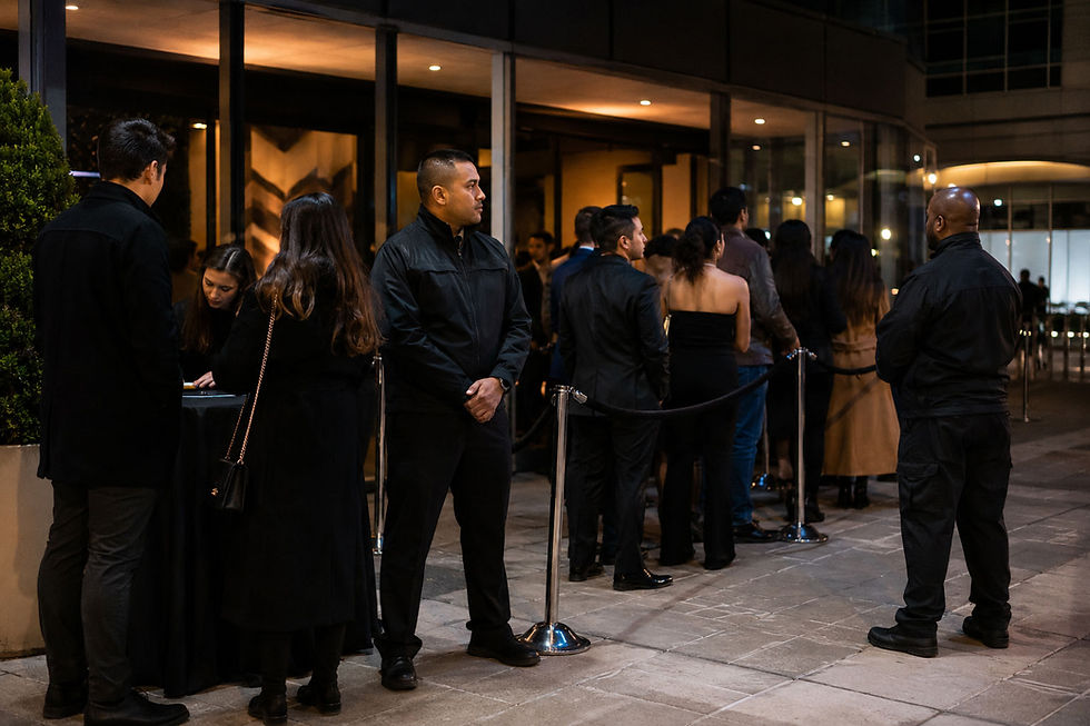 VIP entrance at evening event