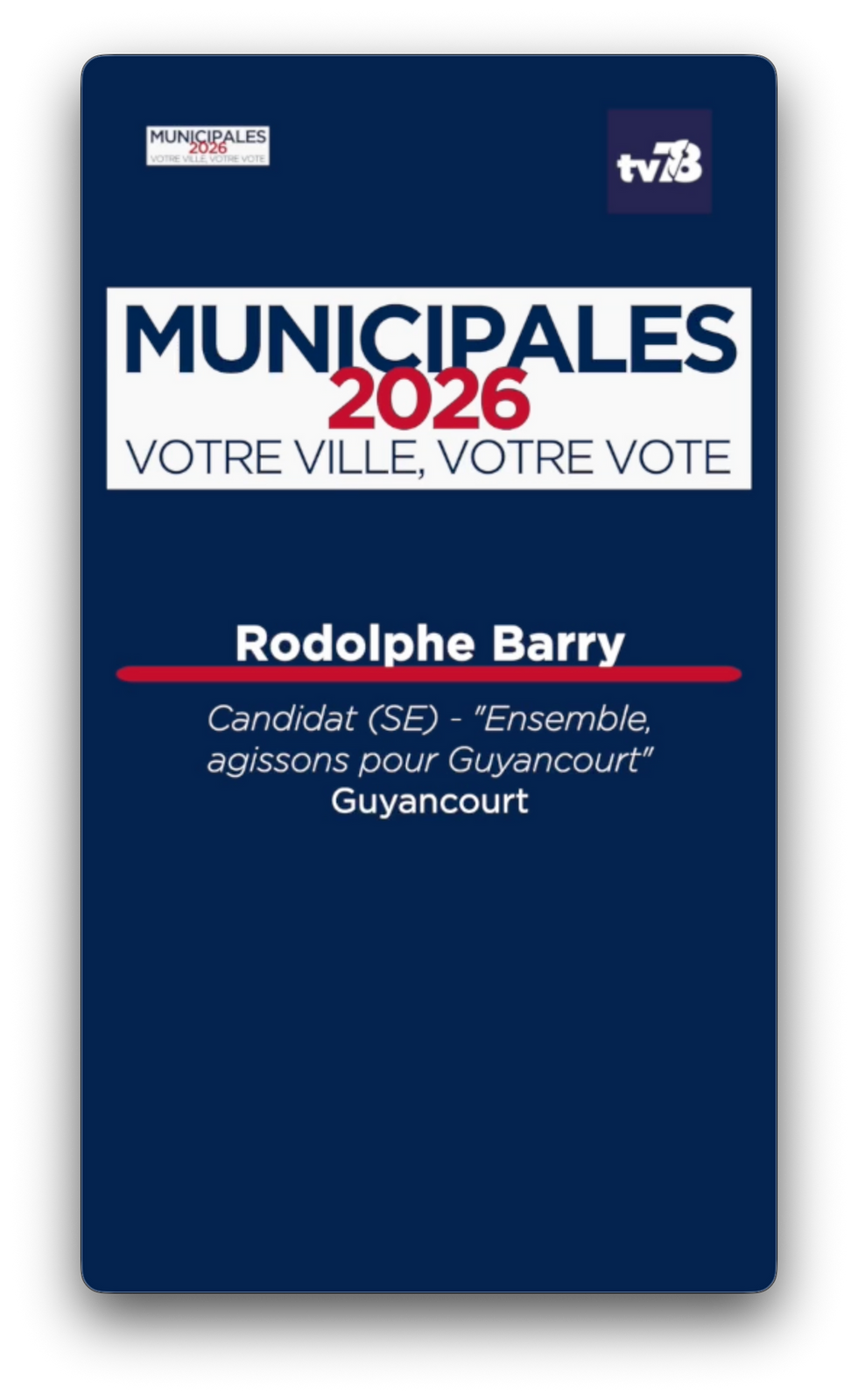 2 minutes avec Rodolphe BARRY - TV78©