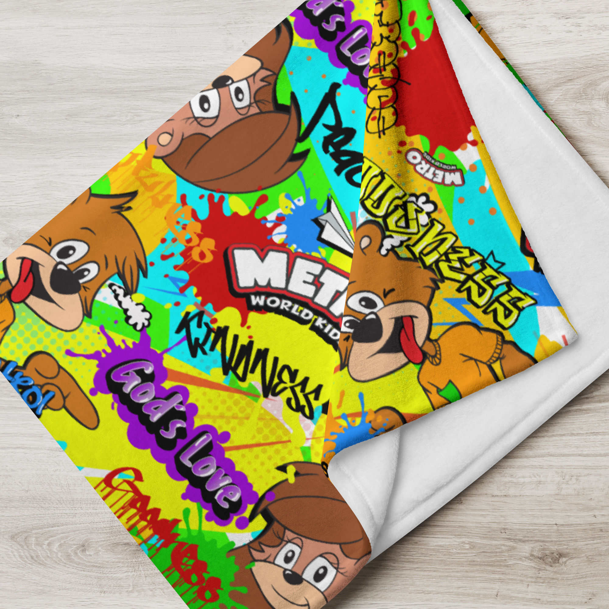 Graffiti Galatians 5:22-23 Throw Blanket