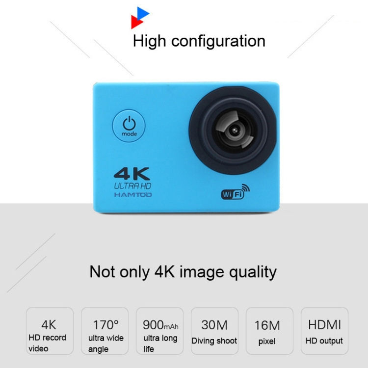 Thumbnail: HD 4K Sport Camera 30m Waterproof Sports Camera WiFi Action Camera Camcorder