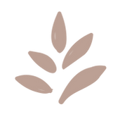 drie gekleurde iconen van een varen in beige, donker- en lichtbruin