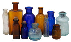 Vintage/Antique Apothecary Bottles Some W/ Stoppers Gorgeous Colors