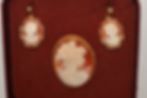 Exquisite 14k Yellow Gold Cameo Brooch/Pendant And Earrings Set