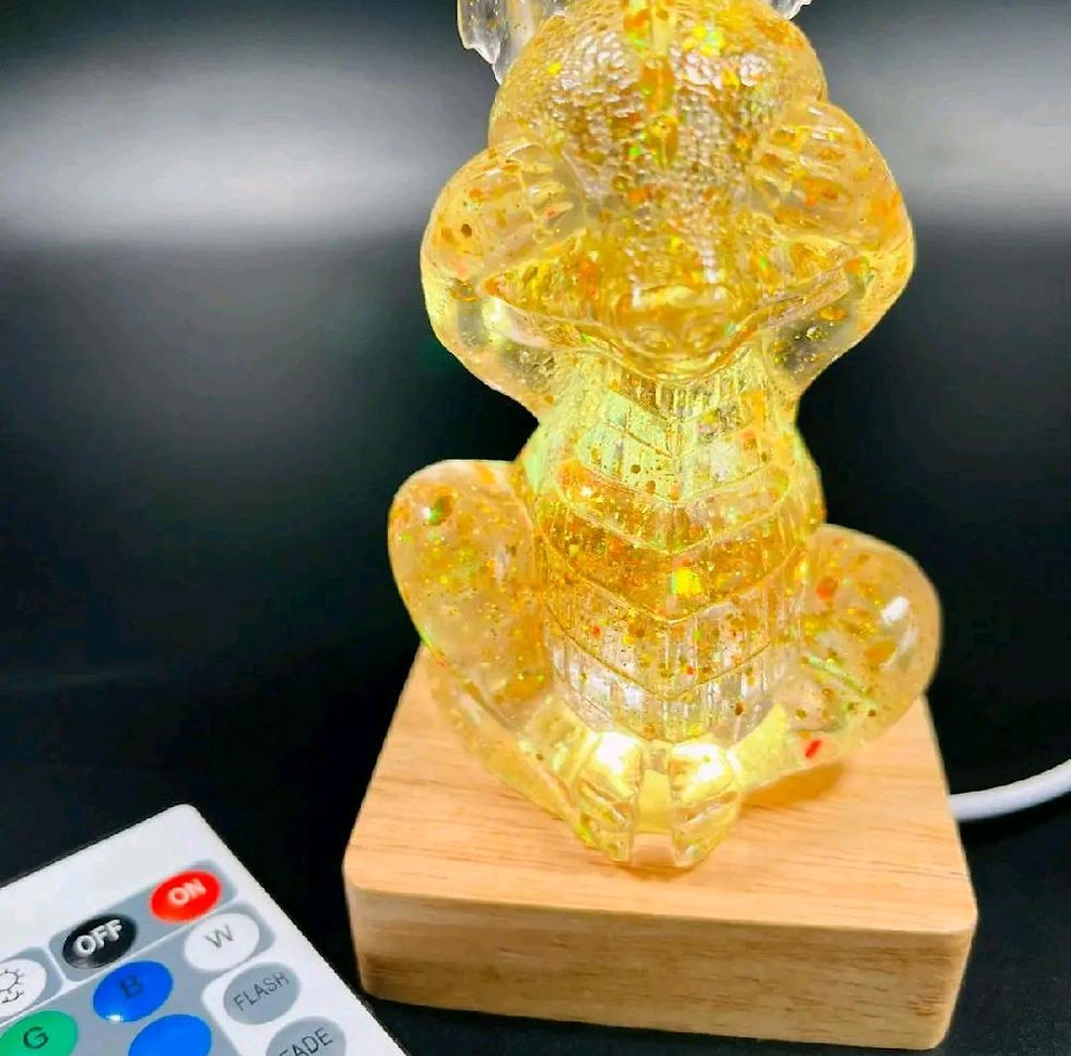 Thumbnail: Handmade USB LED Resin Dragon Decorative Piece with Remote Control & Switch