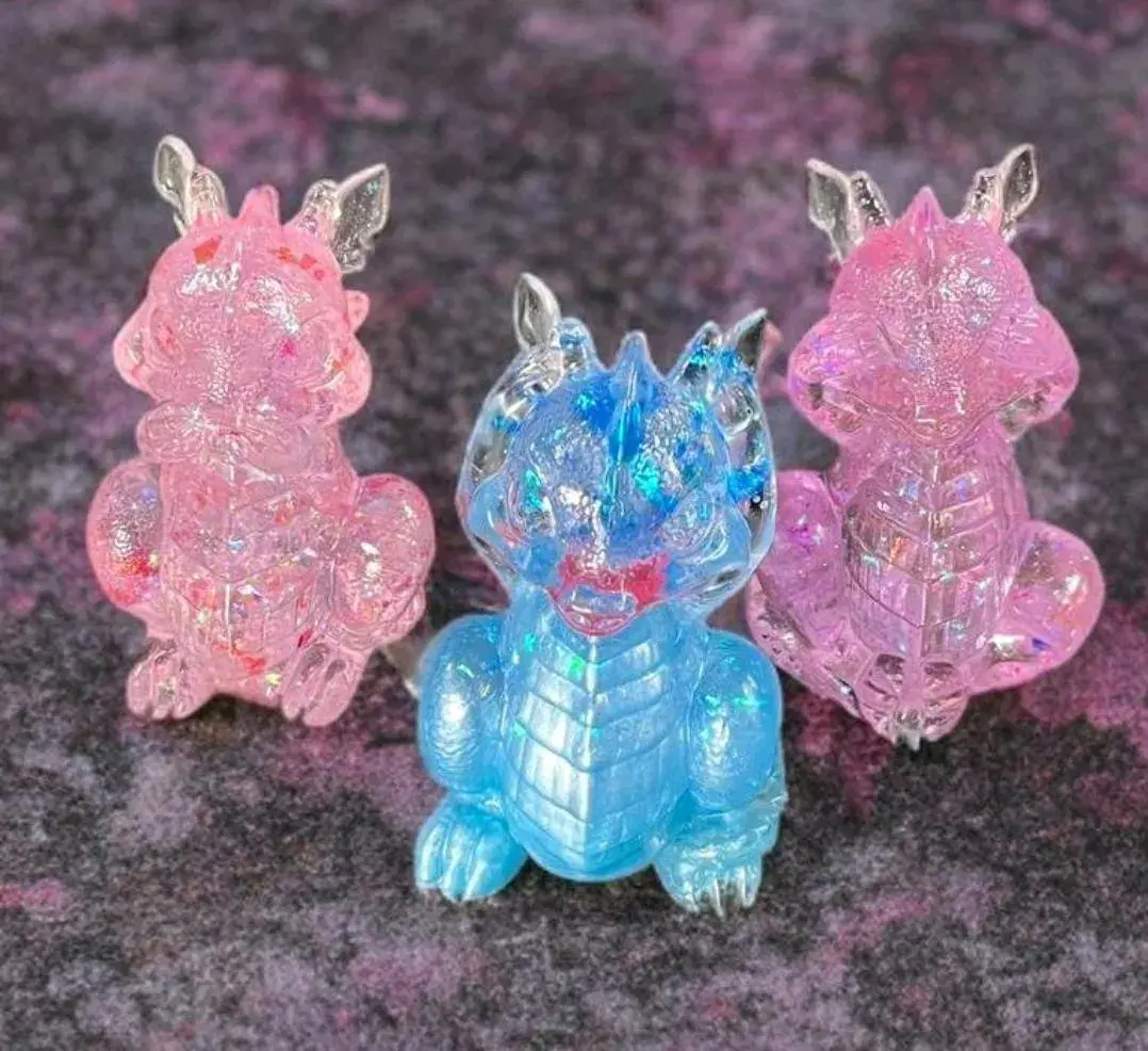 Resin Dragon  Decorative Piece - Individually H-9cm-W6cm-D6cm Approx.