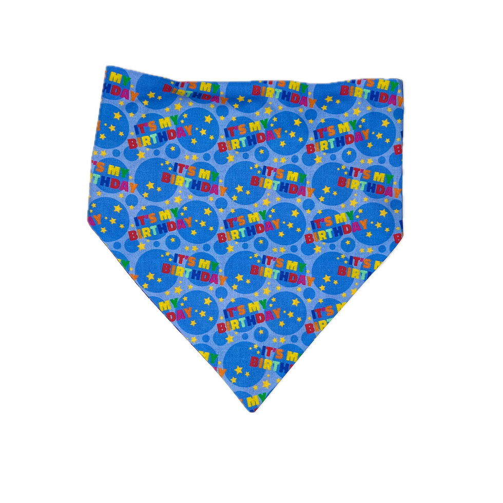 Thumbnail: DSB30 Slip on Dog Bandana Reversible It’s My Birthday/Stars