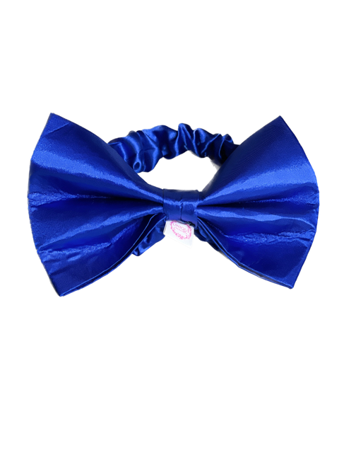 Thumbnail: Easy Slip on Formal Dog Bow Tie Royal Blue No collar required!