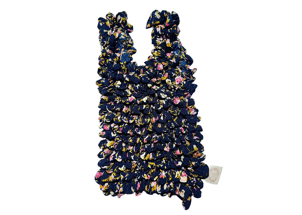 Navy Blossom Expanda Bag