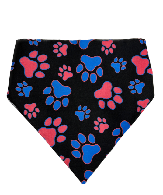 Thumbnail: BCNA Dog Bandana Back Paw Prints