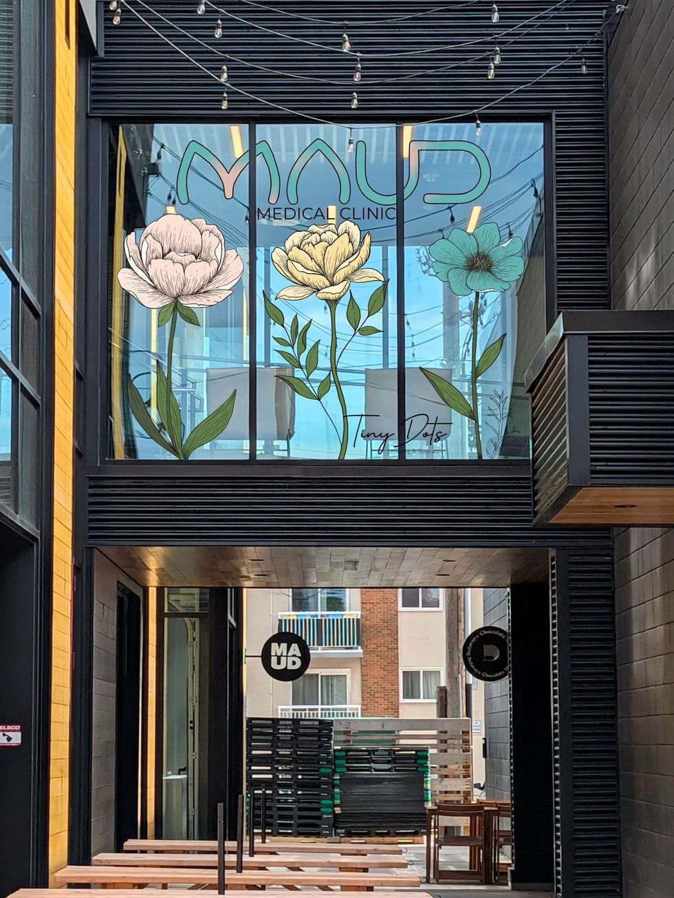 concept illustration for a commercial window mural