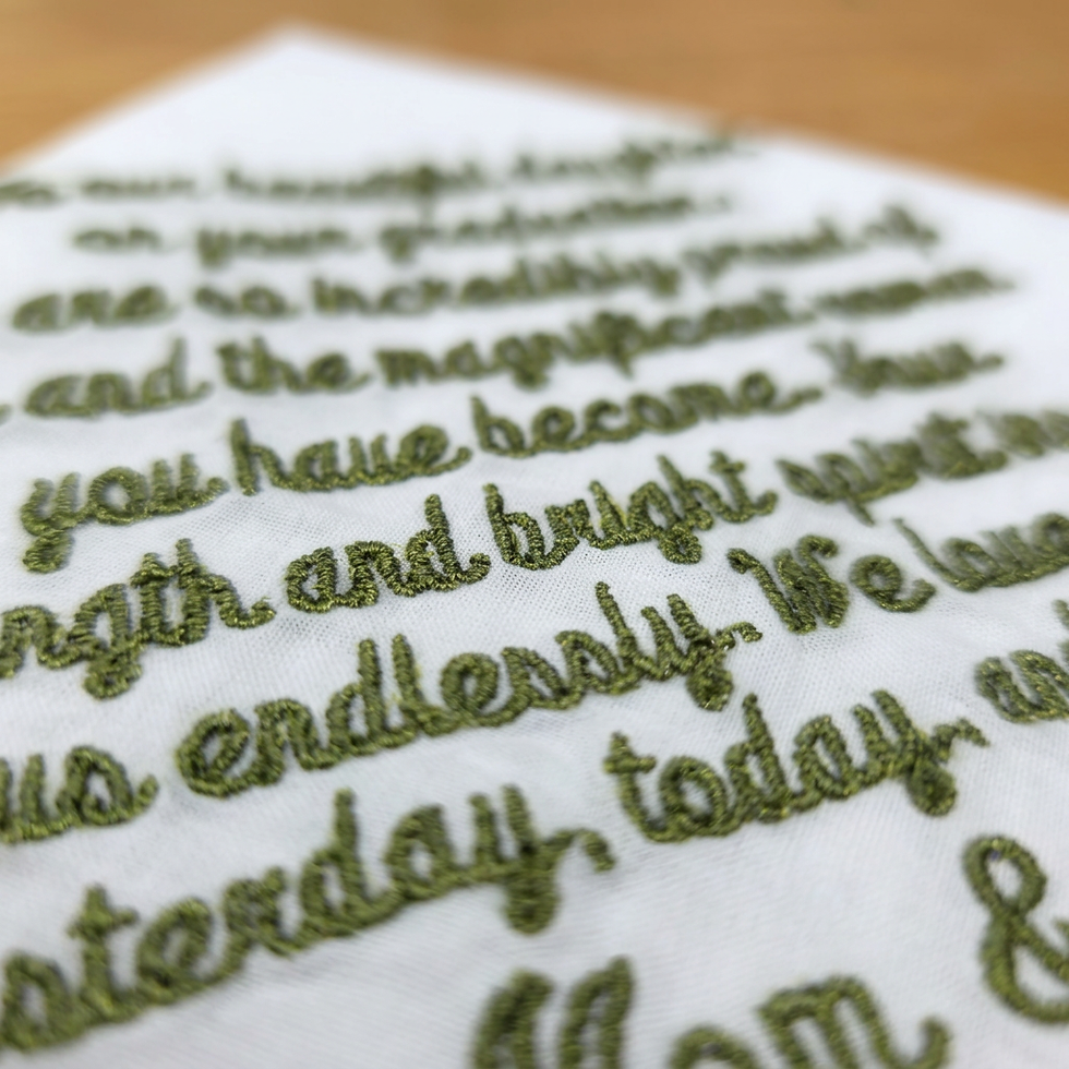 Thumbnail: Personalized Daughter Graduation Gift, Embroidered Handkerchief