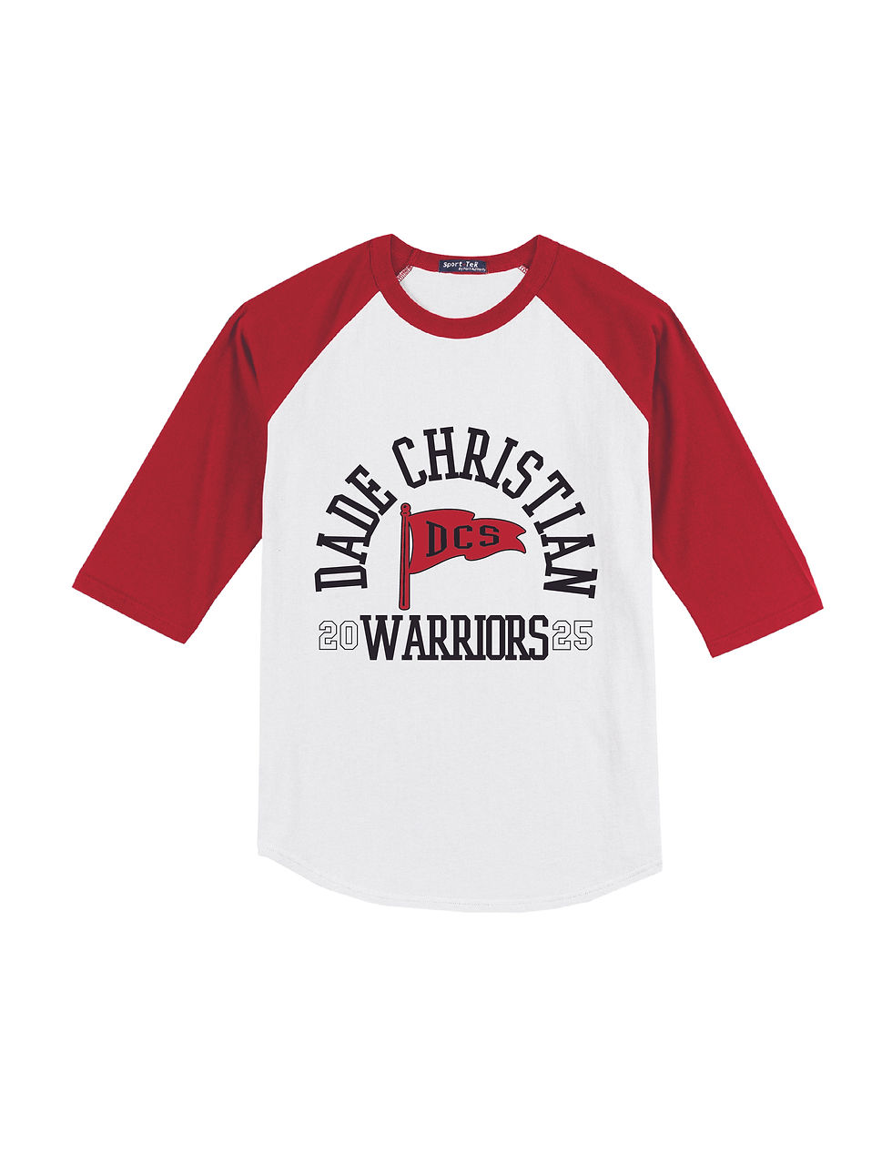 Thumbnail: DCS Raglan Shirt / Color: White/Red / S. Printed Design (T200)