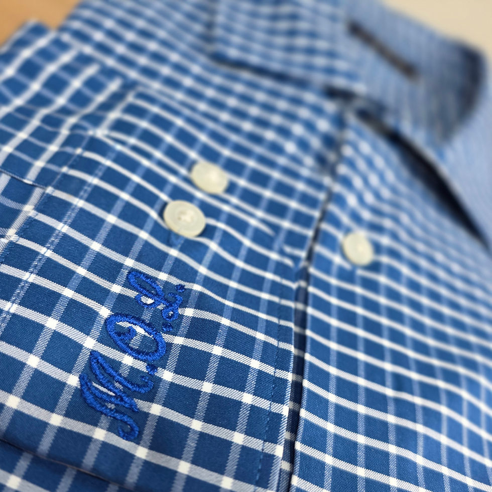 Thumbnail: Personalized Embroidered Dress Shirt for Men, Cuff Initials, Custom Gift for Him
