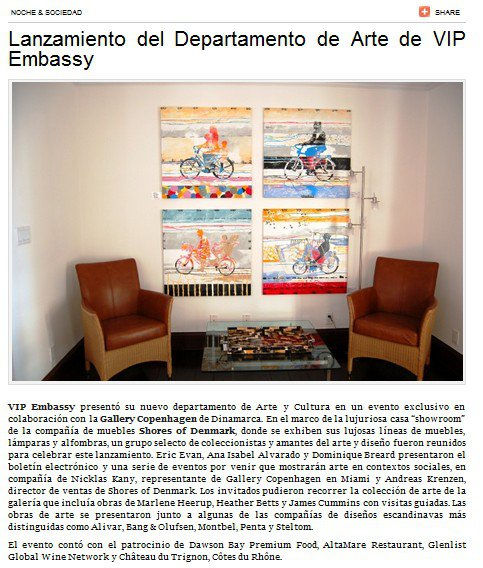 VIP EMBASSY ART DEPARTMENT LAUNCH