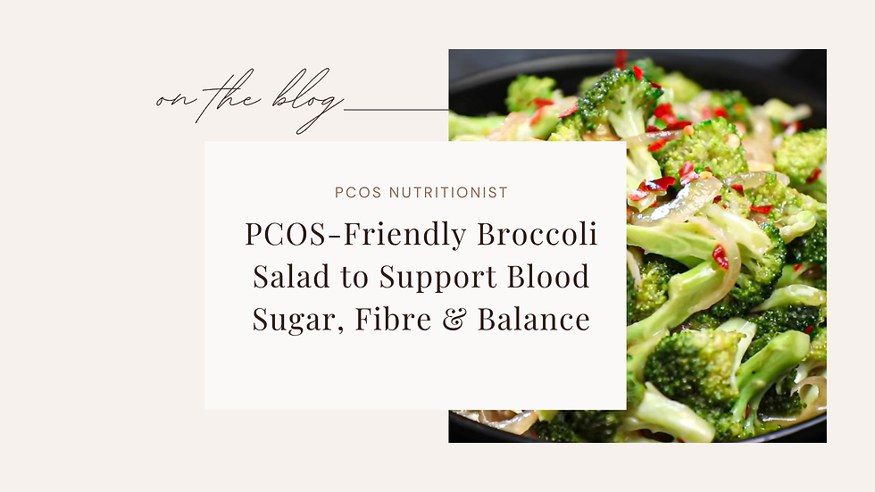 PCOS high-fibre Broccoli Salad bowl meal prep