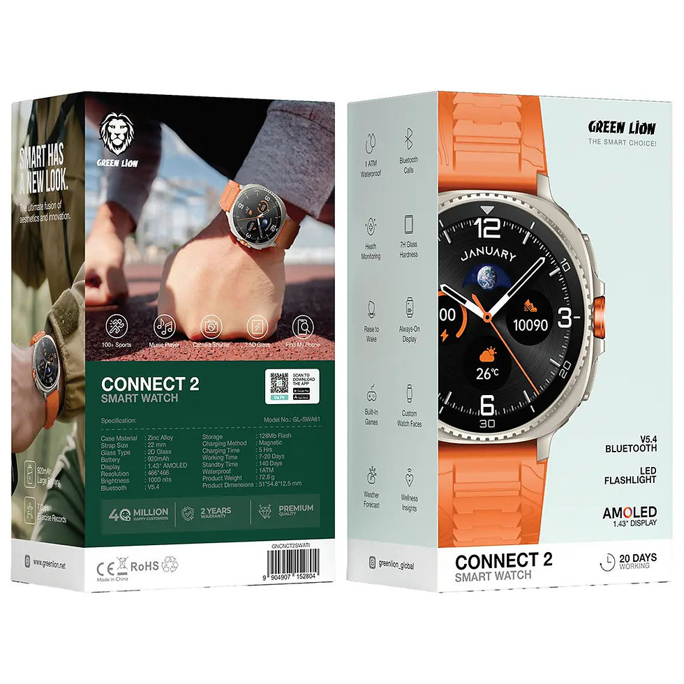 Thumbnail: Green Lion Connect2 Smart Watch with 1.43'' AMOLED Display
