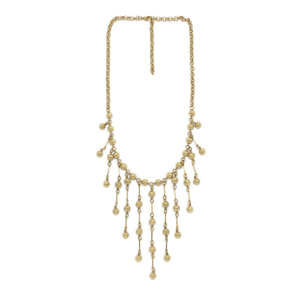 Collier maille jaseron cascade doré