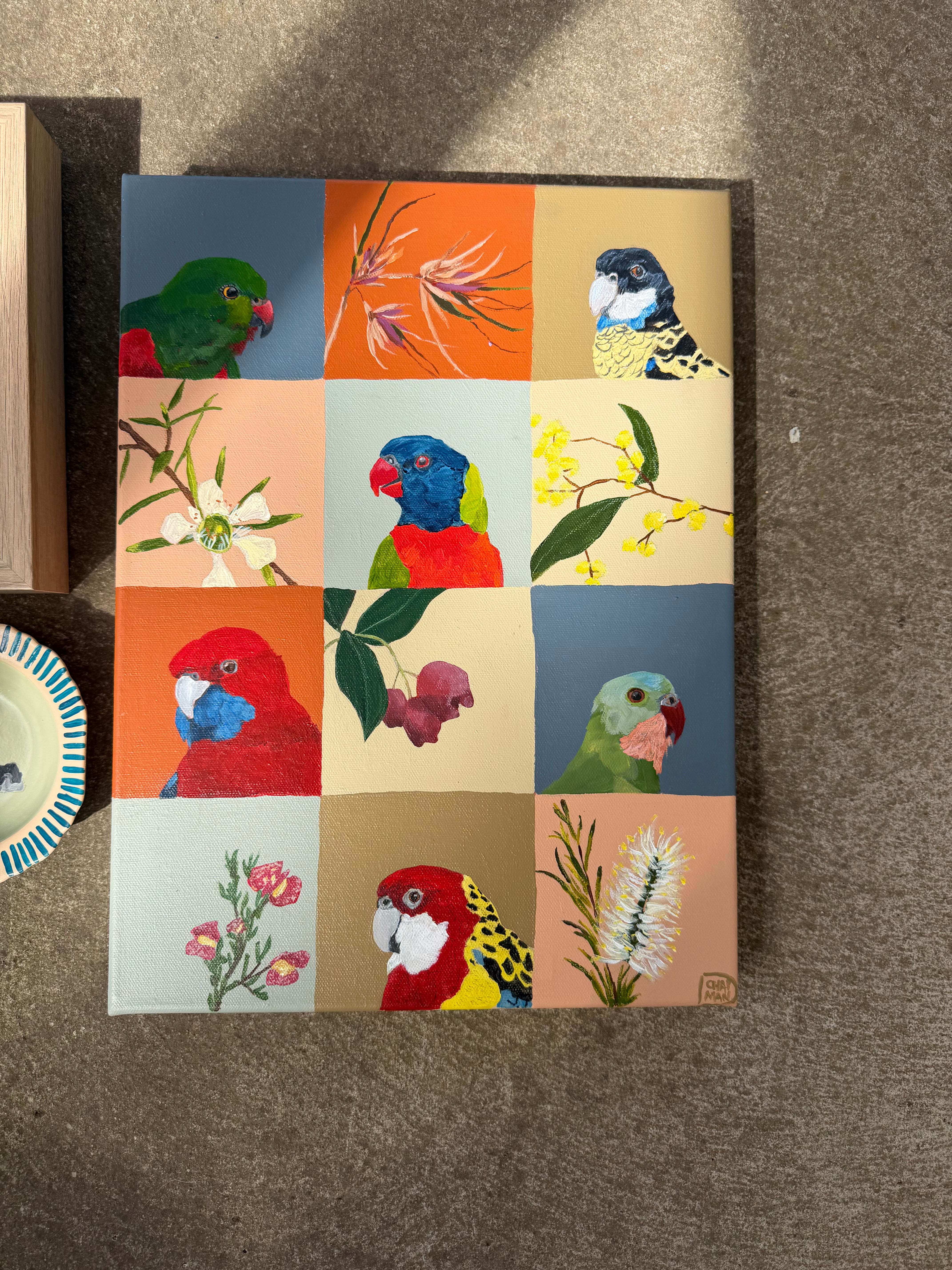 Original Painting 'Parrots Picnic'’