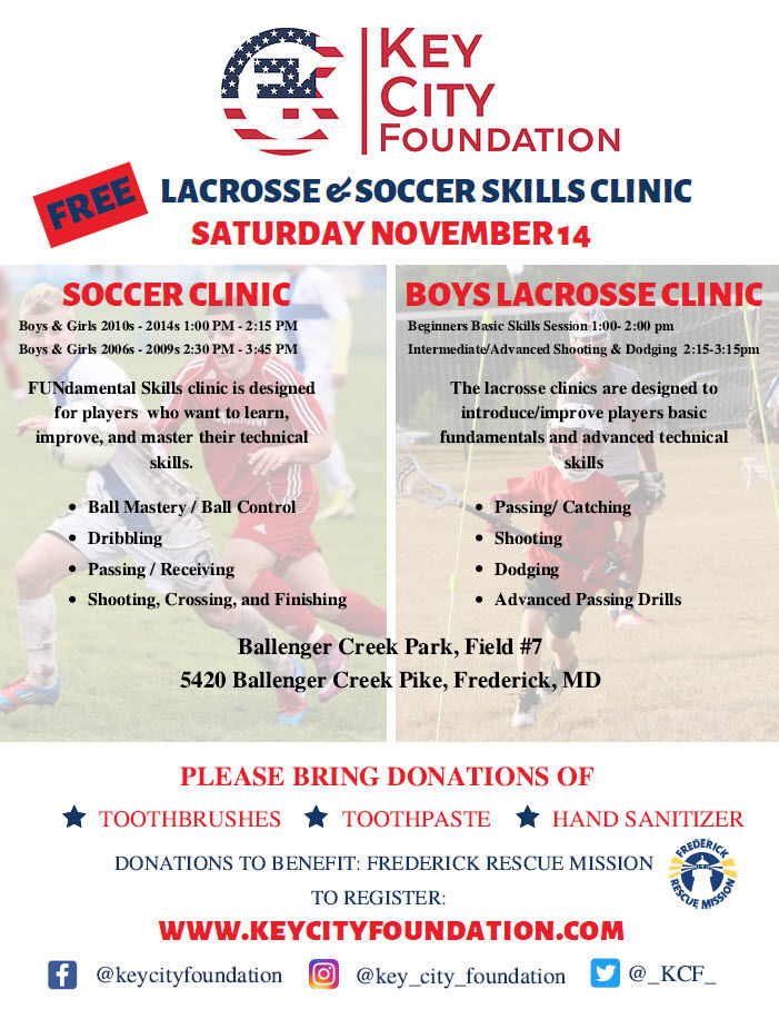 KCF Soccer & Boys Lacrosse FREE Clinic