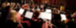 Photograph of Phoenix Concert Band performing at a corporate event at Leeds Town Hall