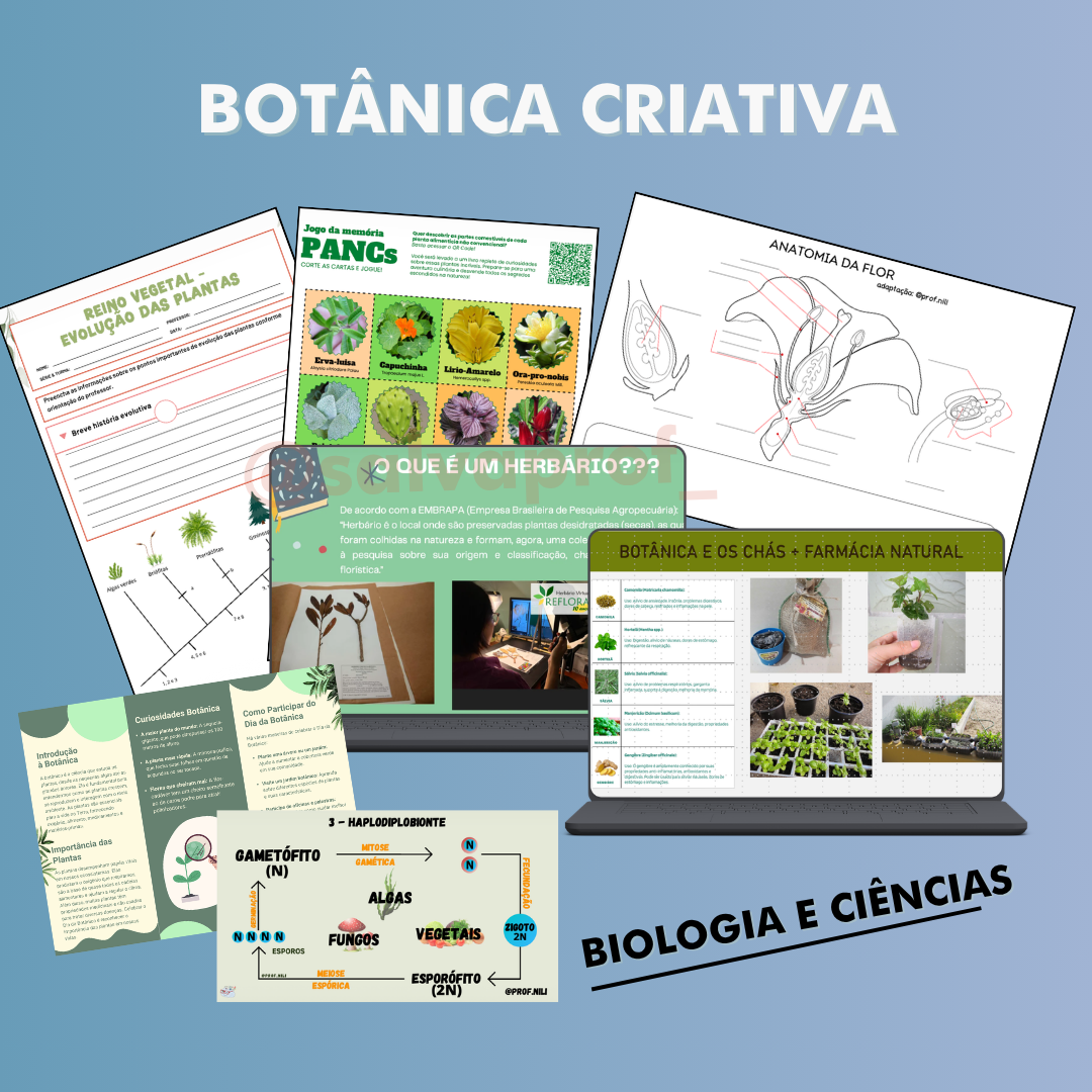 Pack Botânica criativa - Materiais do Minicurso