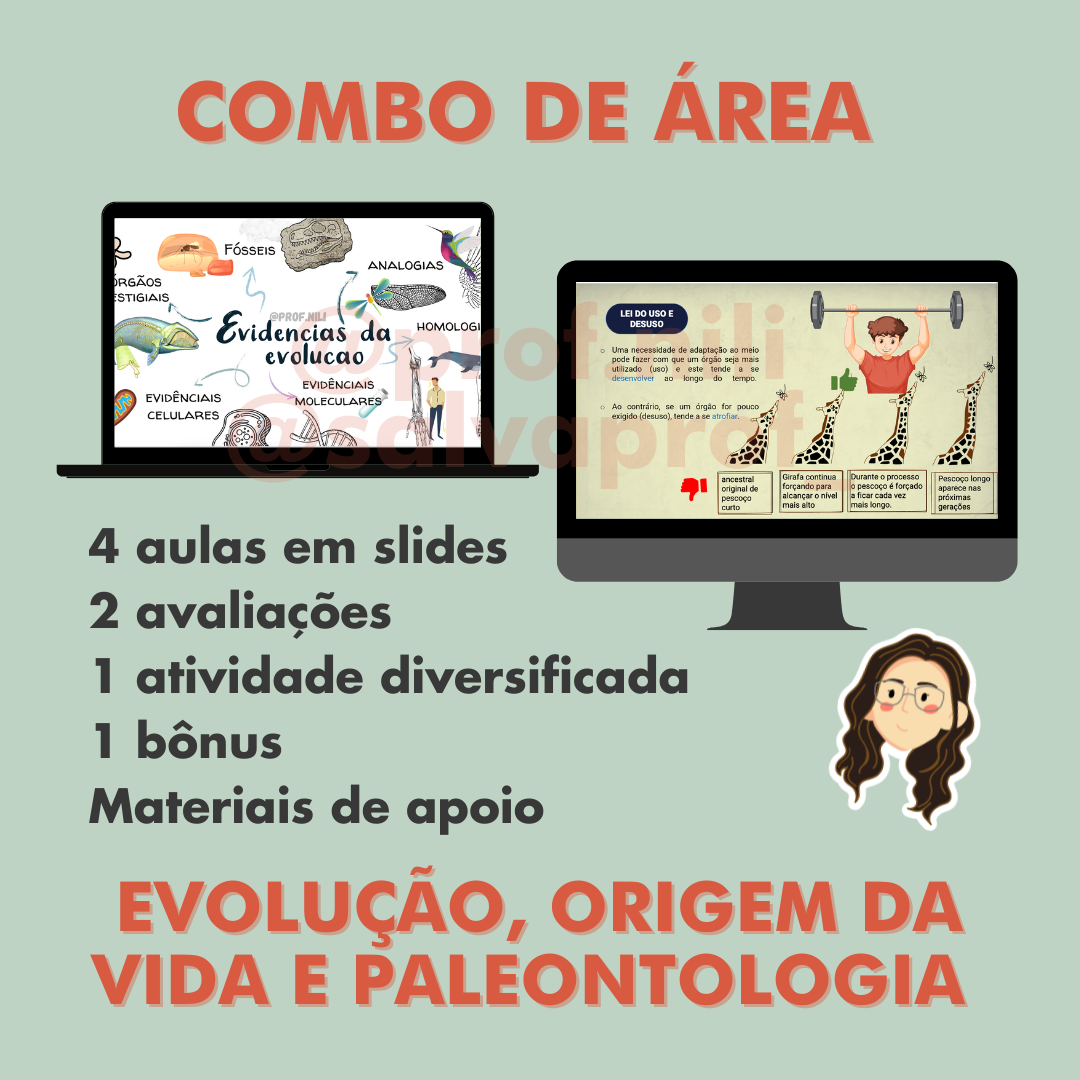 COMBO EVOLUÇÃO, ORIGEM DA VIDA E PALEONTOLOGIA