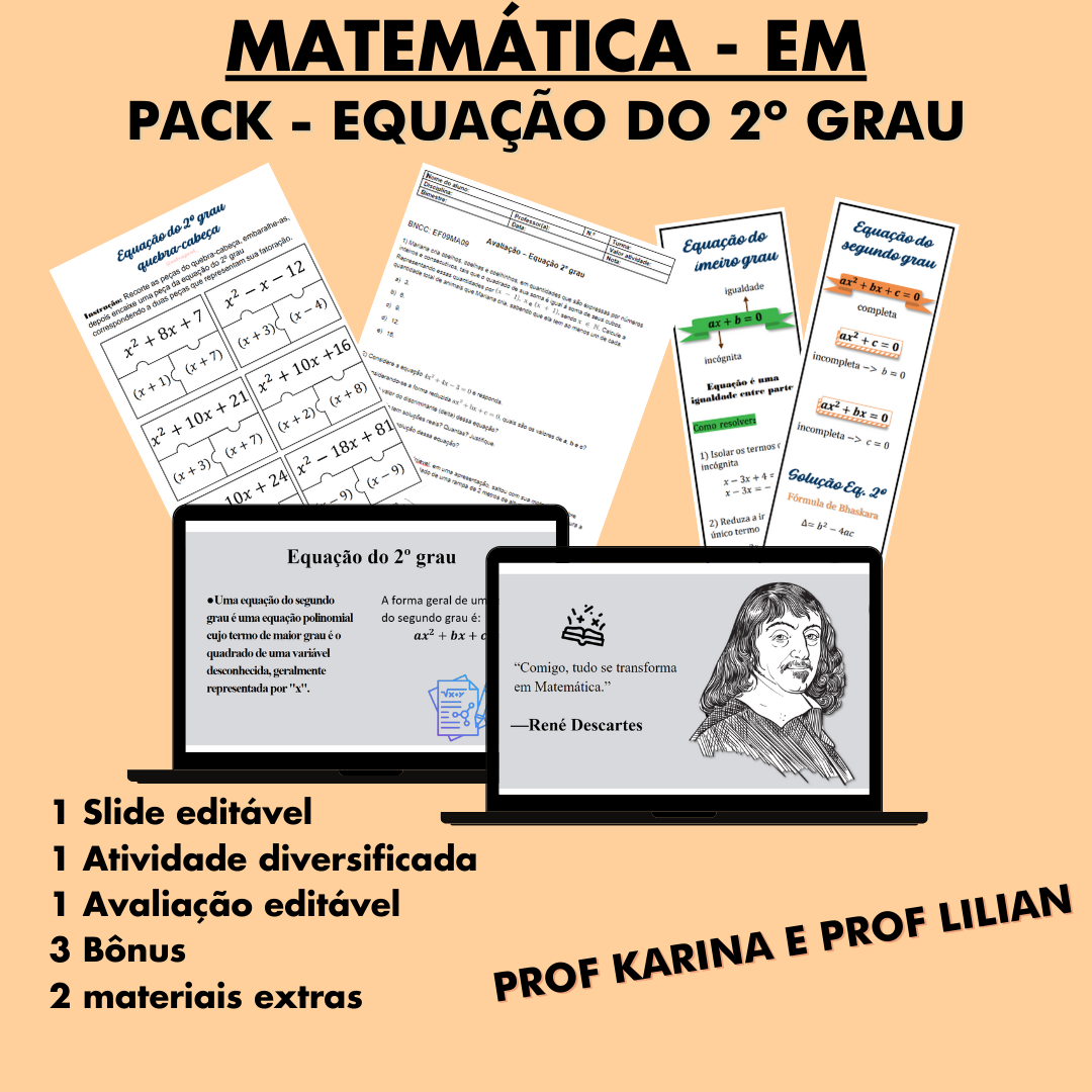 Pack - Equação do 2º grau - Matemática E.M