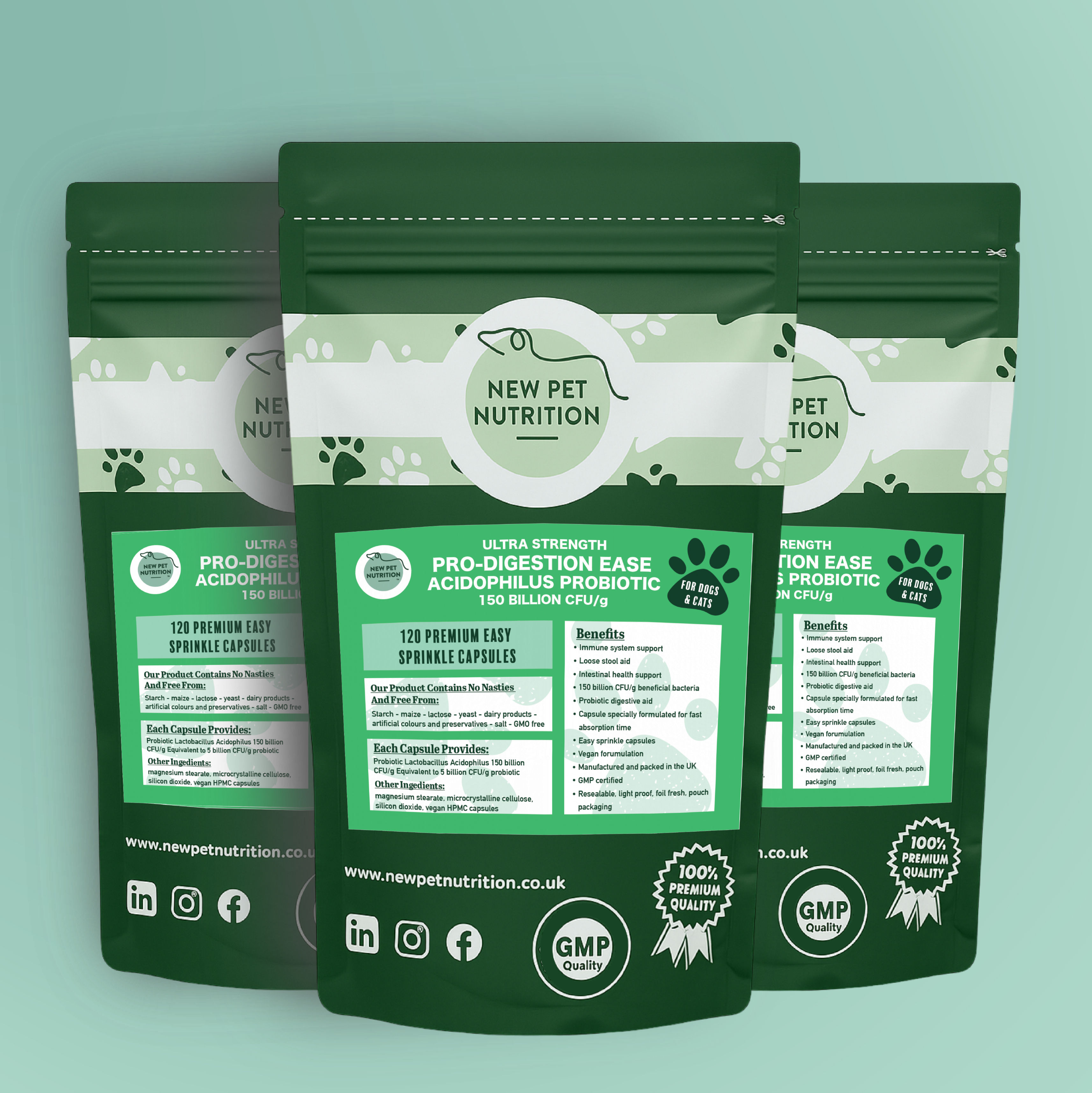 Pro-Digestion Ease Acidophilus Probiotic Triple Pack  3 x120  Sprinkle Capsules