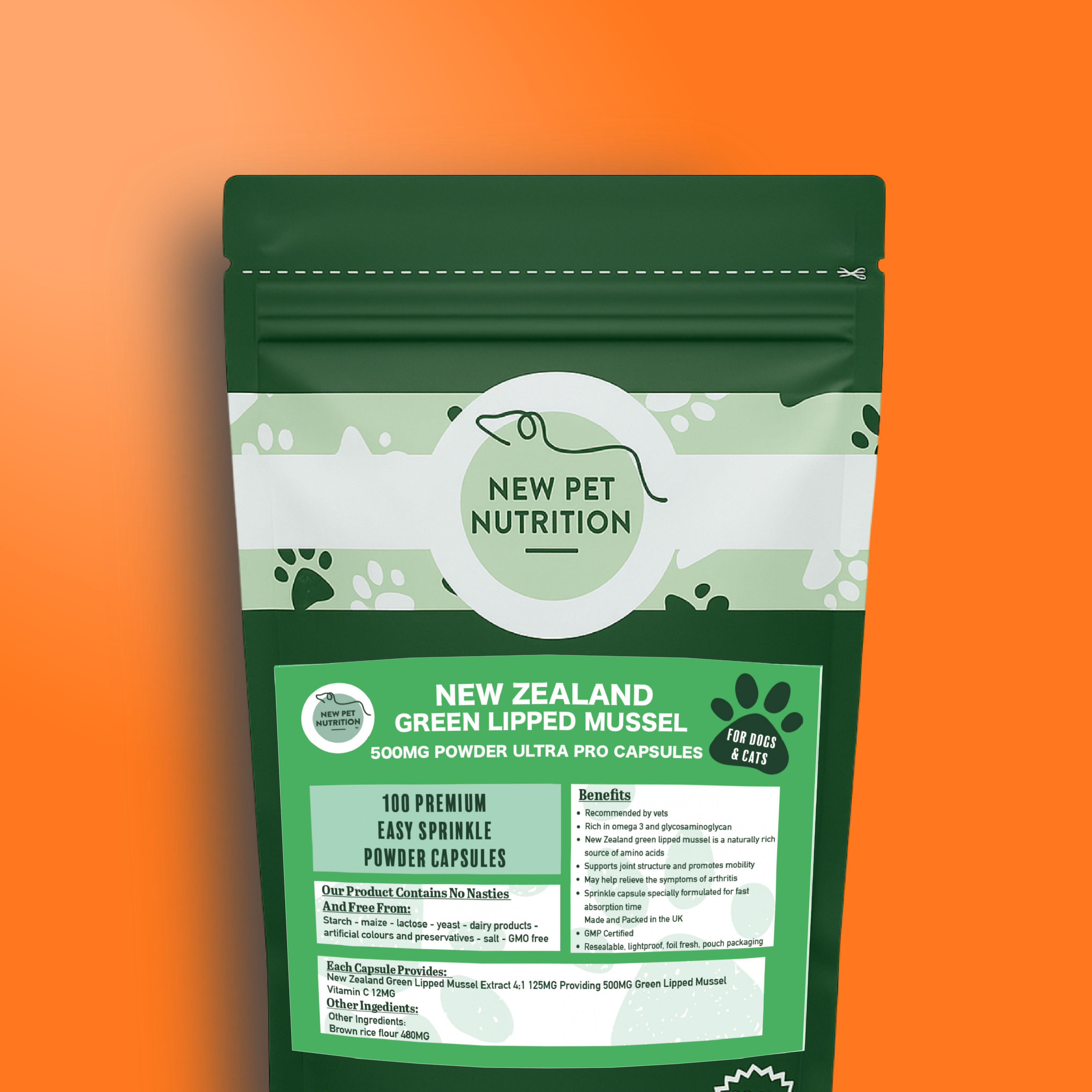 Green Lipped Mussel New Zealand 500mg 100 Capsules