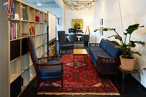 An inviting, welcoming, comfortable sitting area.