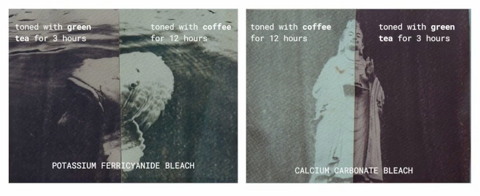 toning cyanotype prints