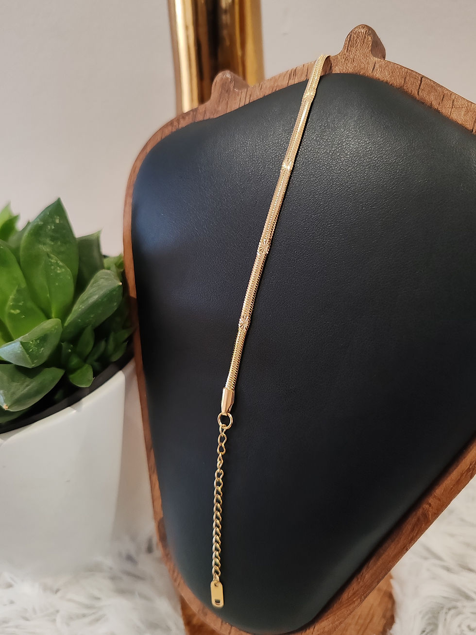 Thumbnail: Byzantine - Stainless Steel Gold Bracelet 