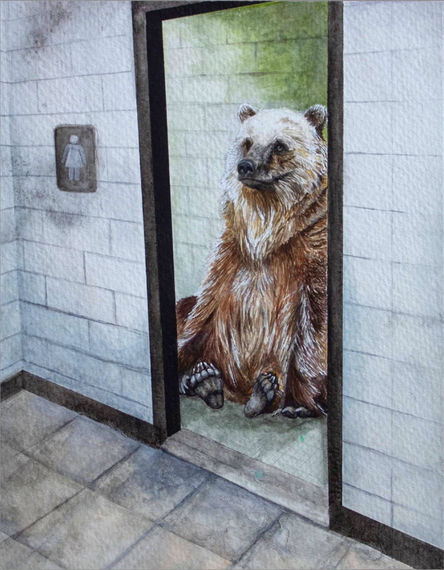 Lady in the Bathroom