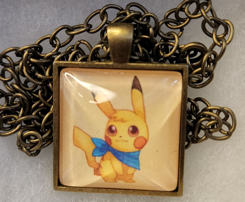 Thumbnail: Lightning bunny pendant necklace 