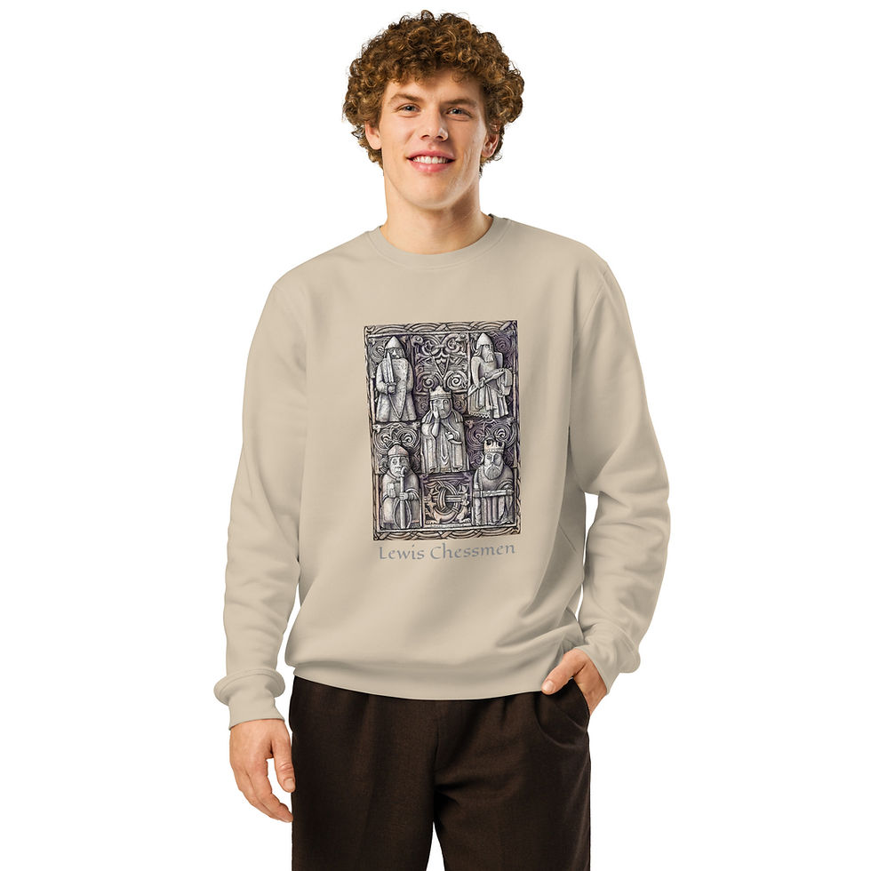 Thumbnail: Lewis Chessmen Unisex organic mid-weight sweatshirt