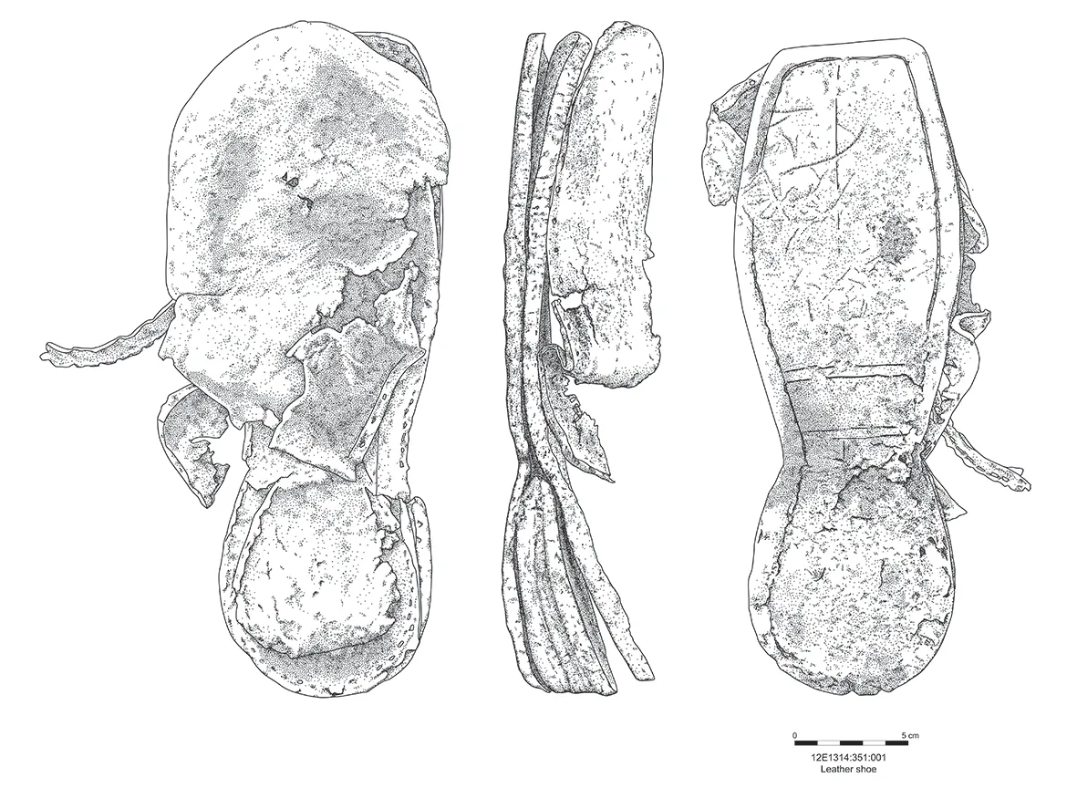 Leather Shoes from St Mary's in Kilkenny illustrated by Sara Nylund