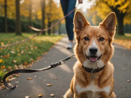 One happy little pup, enjoying his walk!