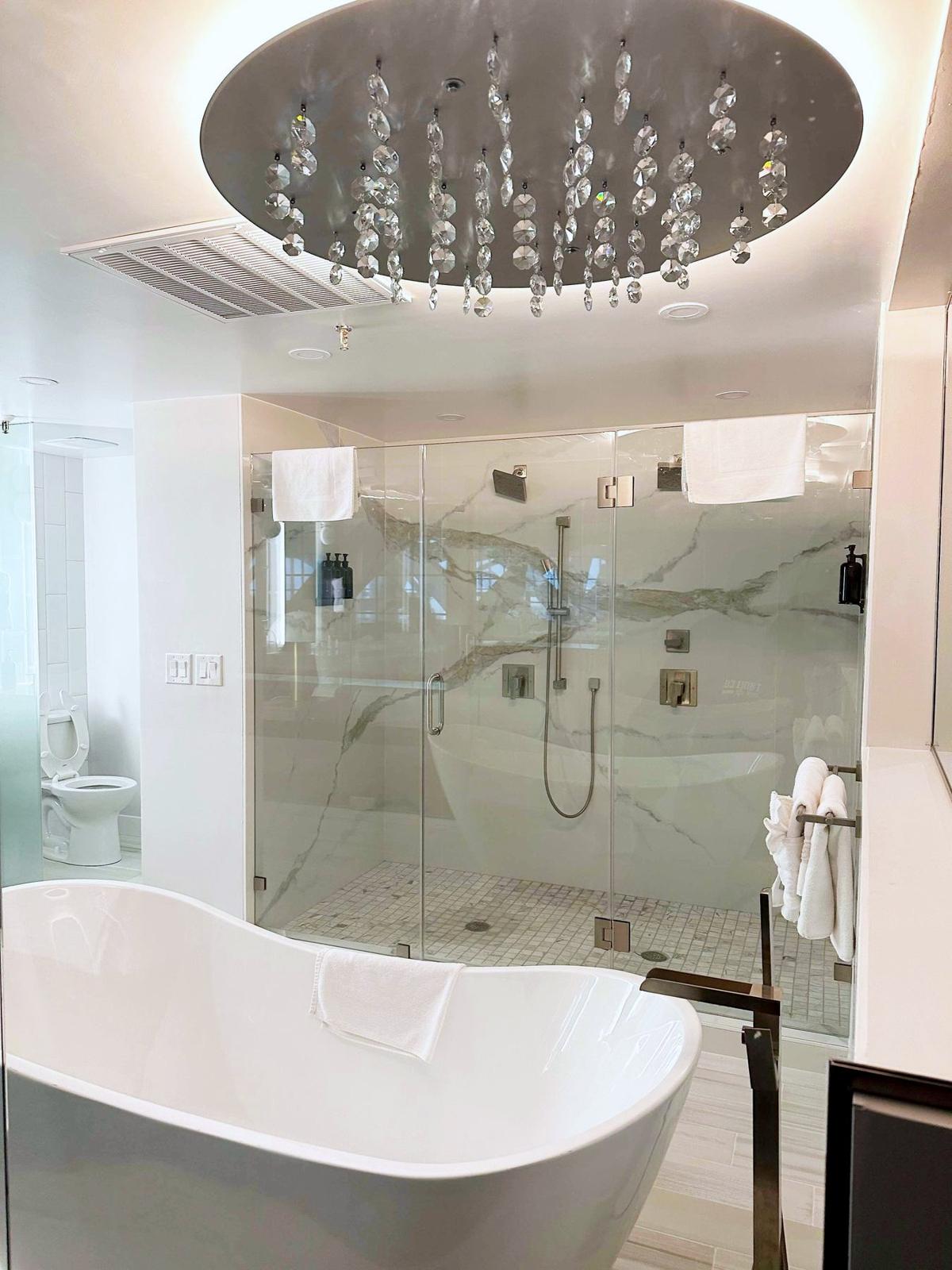 Maverick Hotel suite bathroom remodel, hotel and gaming construction, West Wendover