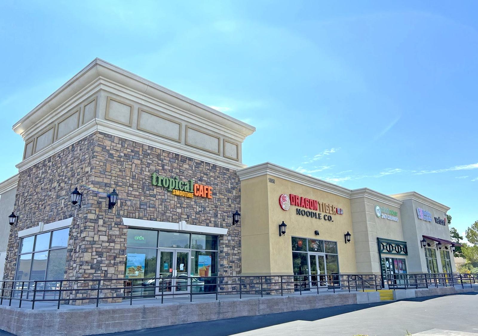 Southern Highlands Marketplace multi-tenant retail building with drive-thru, ground-up commercial construction, Las Vegas