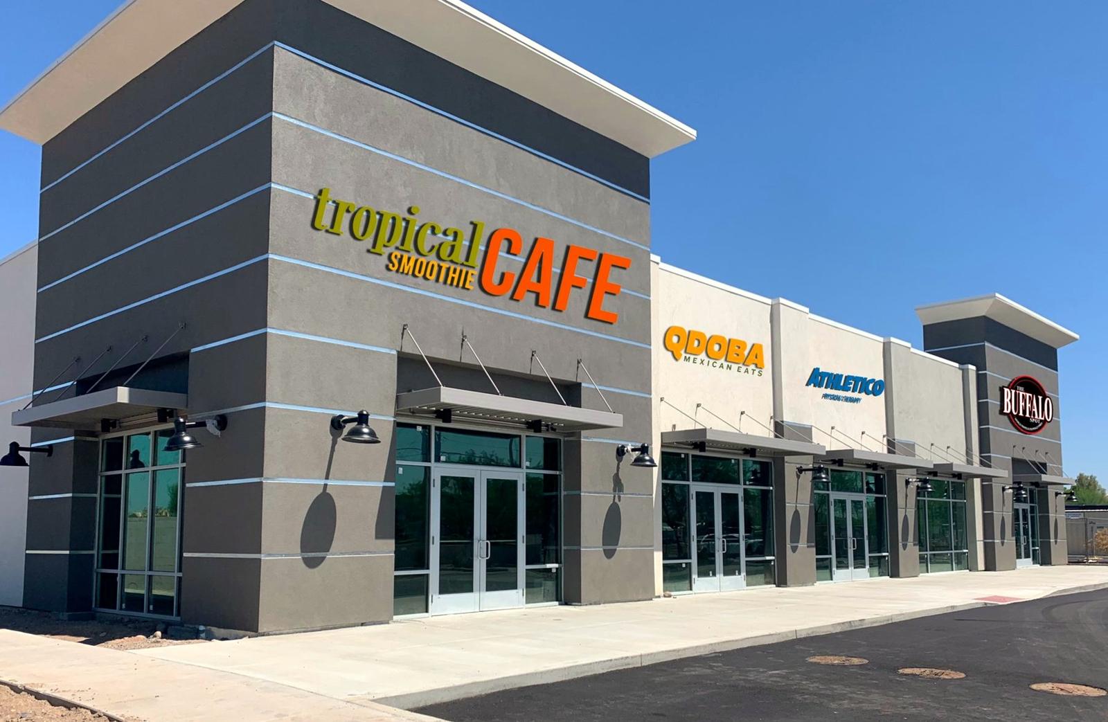 Bell & 7th multi-tenant retail building with drive-thru, ground-up commercial construction, Phoenix