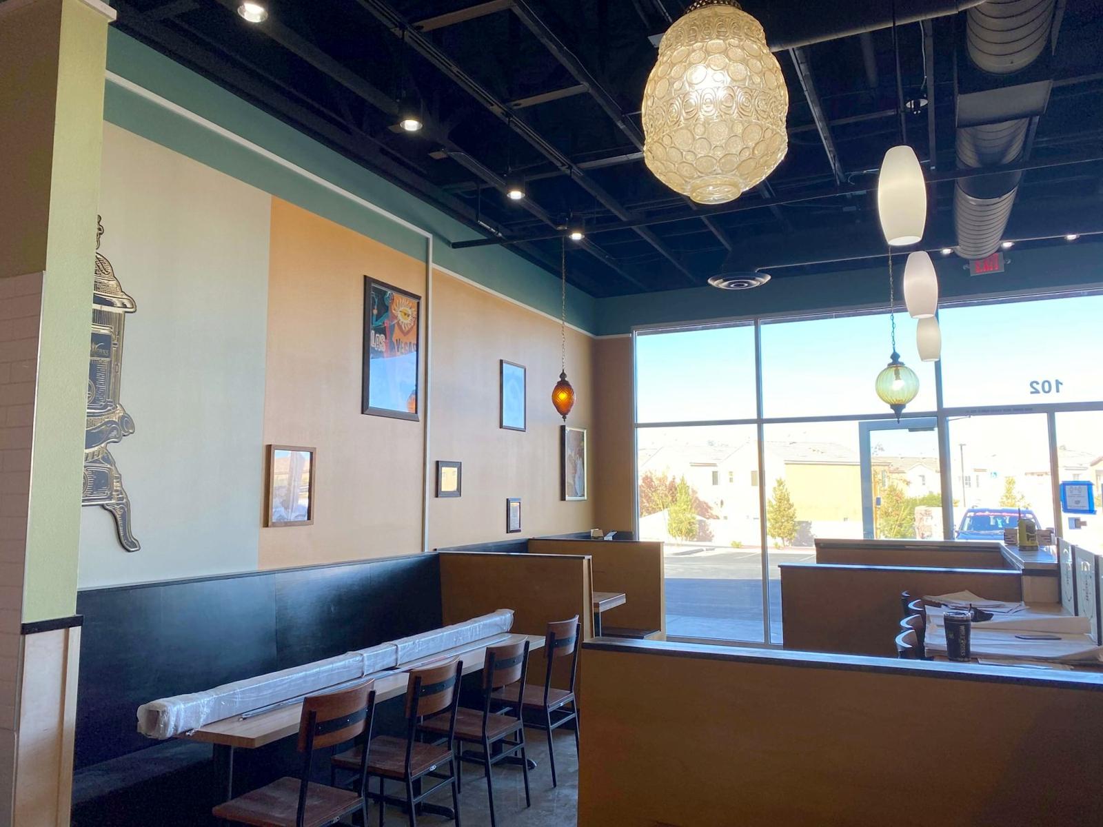 Potbelly Sandwich Shop dining room, franchise restaurant build-out, Las Vegas