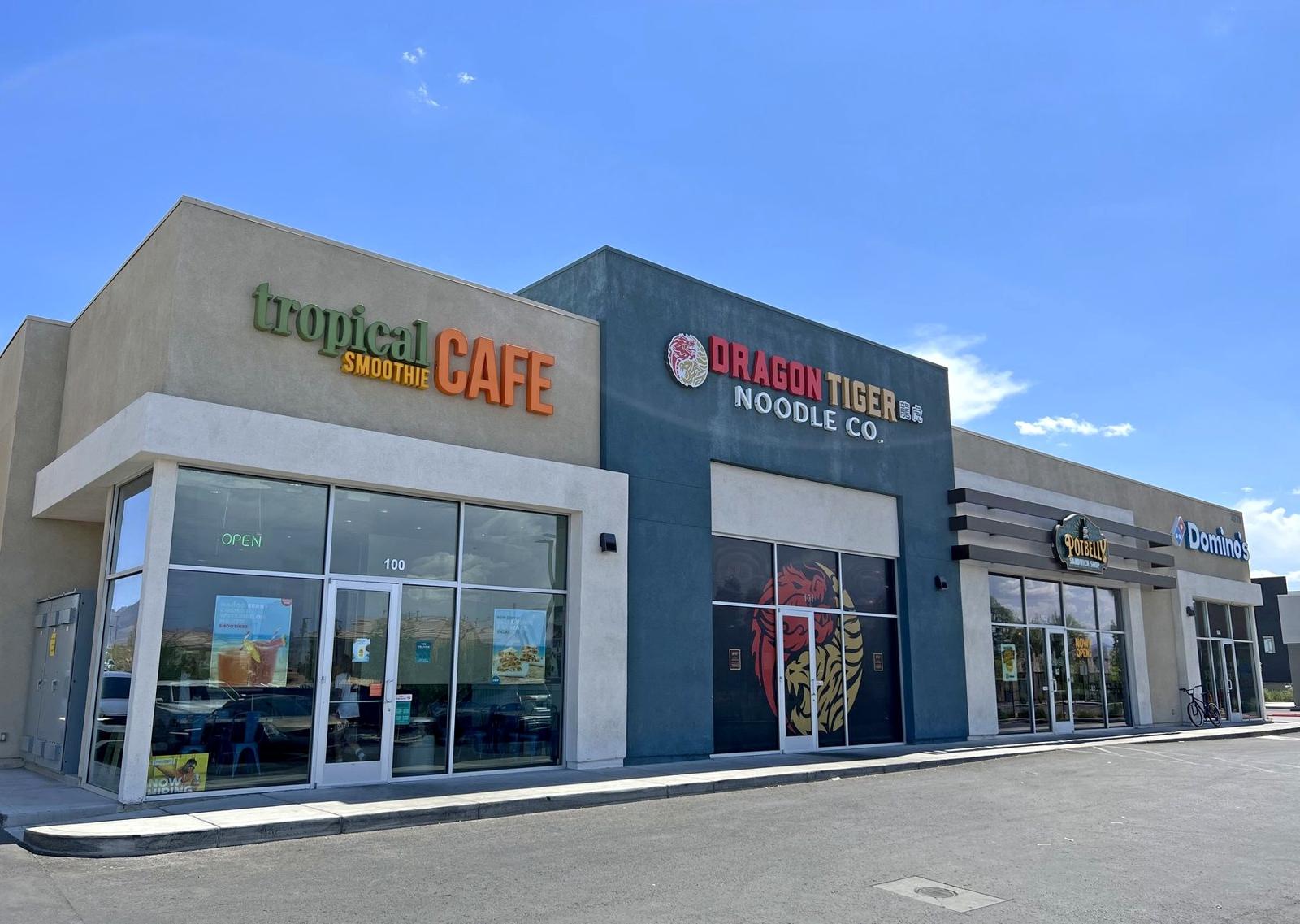 St. Rose & Amigo multi-tenant retail building with drive-thru, ground-up commercial construction, Henderson