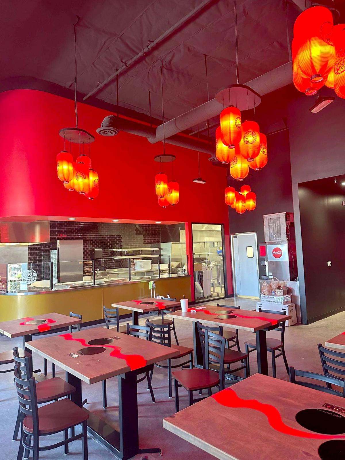 Dragon Tiger Noodle Co. dining room, franchise restaurant build-out, Las Vegas