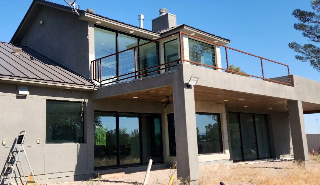Mt. Charleston modern custom home exterior, custom residential construction, Las Vegas area