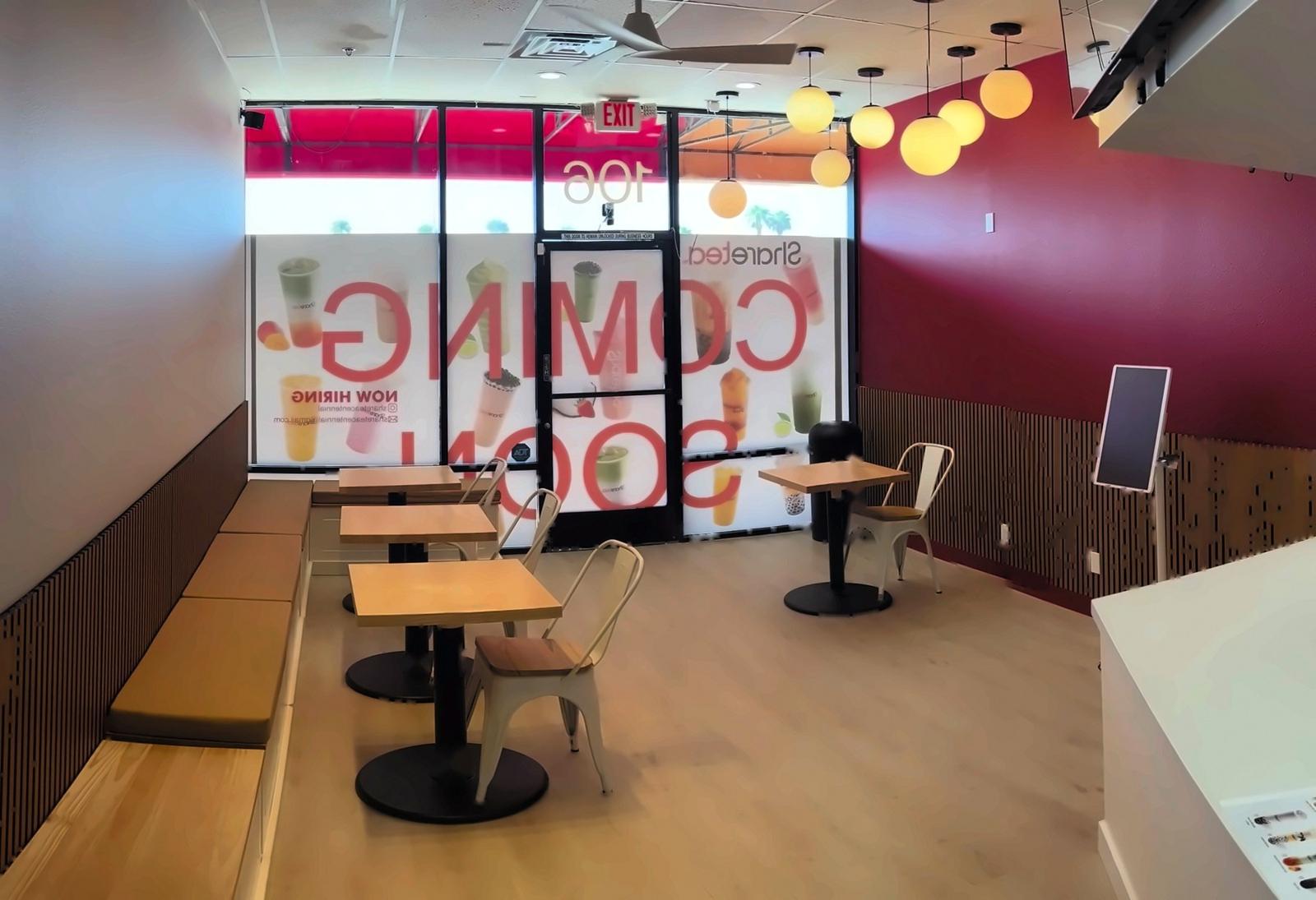 Sharetea dining room, restaurant tenant improvement, Las Vegas