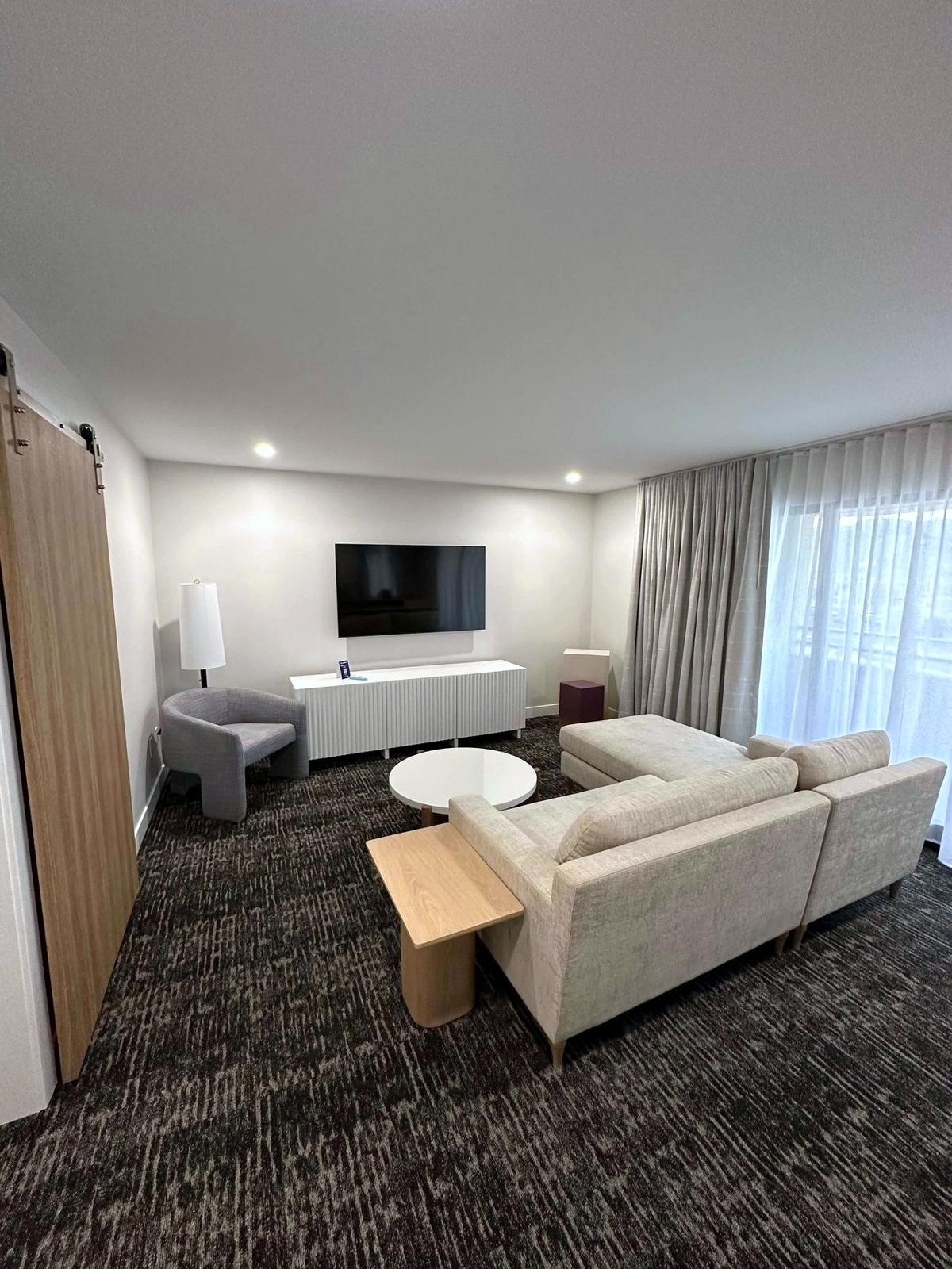 Maverick Hotel studio suite living area remodel, hotel and gaming construction, West Wendover