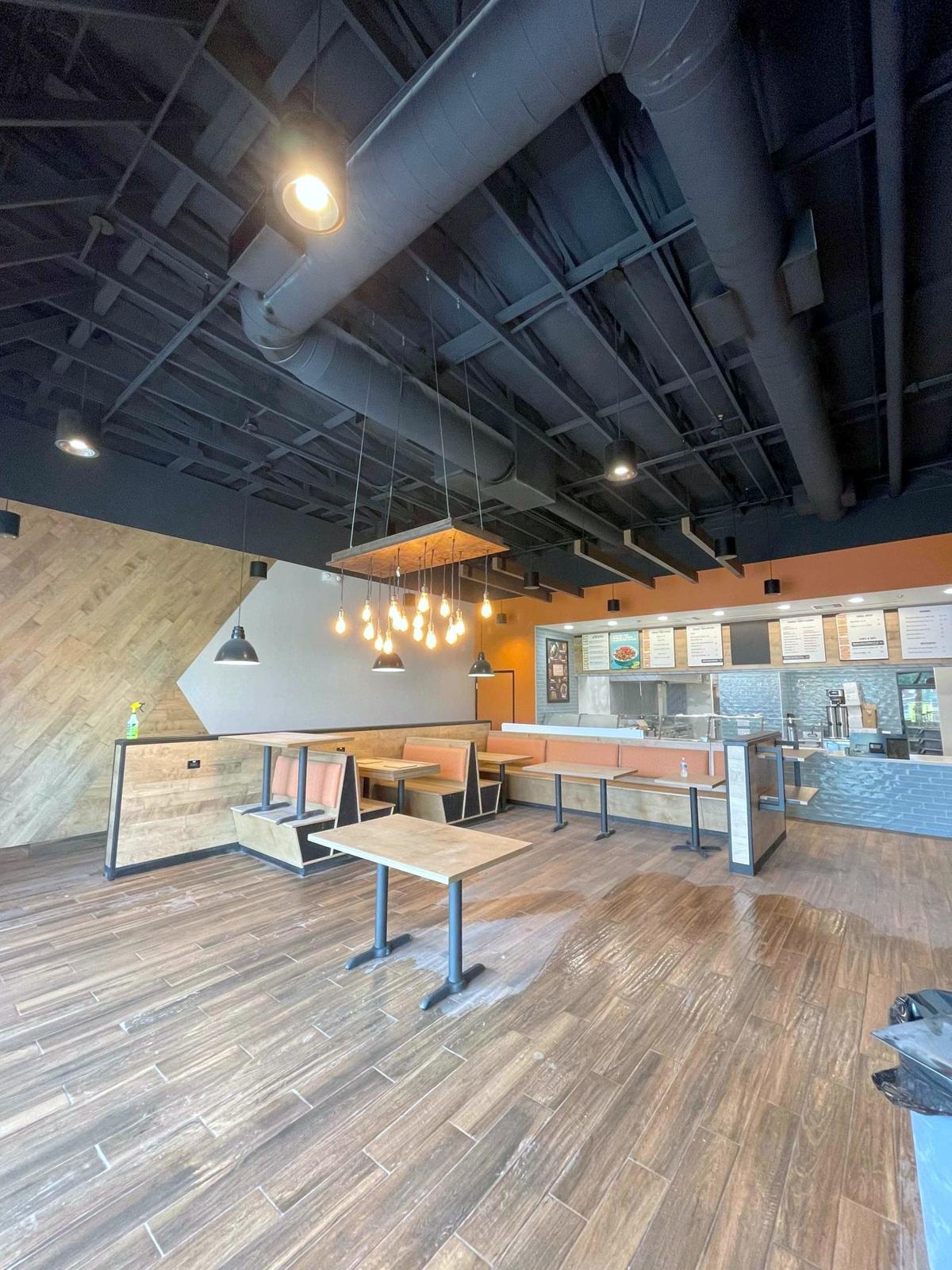 Qdoba Mexican Eats dining room and order line, restaurant tenant improvement, Las Vegas