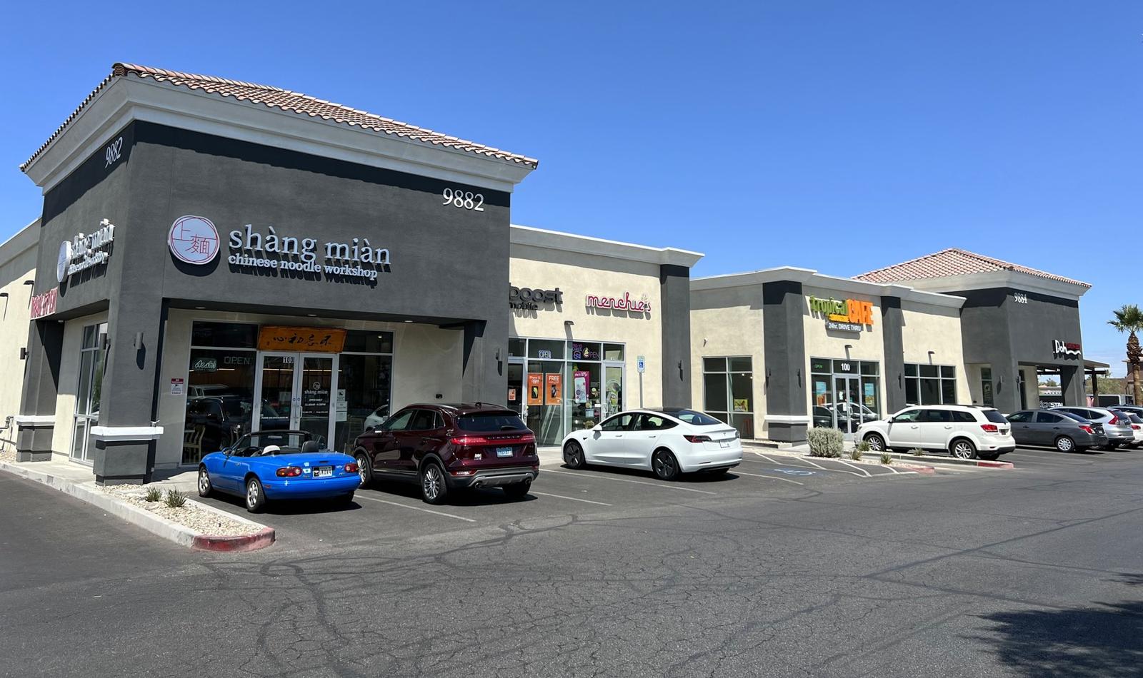Maryland & Silverado multi-tenant retail buildings with drive-thru, ground-up commercial construction, Las Vegas